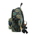 thumbnail image 4 of FORMRS School Backpack with Front Zippered Pocket 12" Elementary Student Travel Daypack, Green Peacock Pattern, 4 of 6