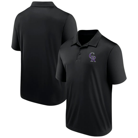 Men's Fanatics Black Colorado Rockies Team Logo Polo