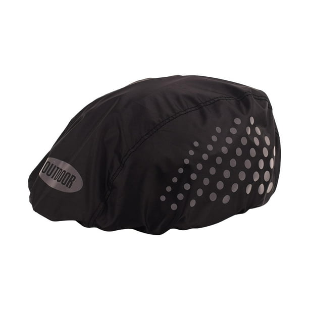 Funda impermeable portátil para casco de ciclismo, banda reflectante, protector para carretera de montaña Estilo negro 2