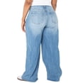 thumbnail image 3 of Celebrity Pink Women's and Women's Plus Baggy Wide Leg Jeans, Available in Regular, Short, Long Inseams, Sizes 1-24W, 3 of 5