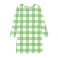 thumbnail image 4 of NAISIBABY A-Line Dress for Girls, Long Sleeve Elastic Soft Plaid Training Dance Ballet Midi Dress Green 7-8T, 4 of 5