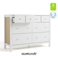 thumbnail image 4 of Storkcraft Horizon 6 Drawer Nursery Double Dresser, White with Driftwood, 4 of 14