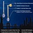 thumbnail image 2 of Gem Stone King 14K Yellow Gold Blue Tanzanite and Lab Grown Diamond Earrings for Women | 1.26 Cttw | Gemstone December Birthstone | Oval 6X4MM, 2 of 6