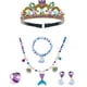 thumbnail image 1 of Collar de princesa sirena para niños, pulsera de perlas de concha, accesorios de fiesta del mundo submarino para niños, decoración de cosplay, 1 of 4