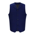 thumbnail image 2 of Pejock Men's Casual Vintage Vest with V-Neck, Belt, Pockets, and Five-Button Closure, Retro Waistcoat for Everyday Layering and Style, 2 of 7