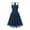 Navy, variant on LYEAA Vintage Dresses for Women 50s Plus Size Crew Neck Sleeveless Flowy Mesh Elegant Ball Gown Midi Dresses Solid Casual Dressy A-line Zipper Dresses Comfort Holiday Dresses Blue M