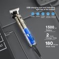 thumbnail image 3 of Bronze Retro Metal Electric Hair Clipper for Men - 10W USB Rechargeable, 2H Charge for 180 Min Use, LCD Power Display, IPX4 Waterproof, 3 Limit Combs, Precision Trimming & Carving, No Lubricant, 3 of 6