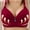 Wine, variant on skpabo Women Breathe Push Up Bra Front Fastening Bras Comfortable Non-Steel Ring Comfortable Adjustable Front Open Buckle Gathered Large Size Lace Breathable Bra Underwear