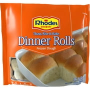 Rhodes Yeast Dinner Rolls, 3 lbs, 36 Count Bag (Frozen)