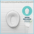 thumbnail image 3 of Todays Kids Toddler Potty Training Seat - Toddler Toilet Seat Attachment for Boys & Girls w/Splash Guard Non-Slip Grip for Secure Fit, Fits Standard Round & Oval Toilets, Storage Hook Included, White, 3 of 7