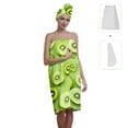 thumbnail image 2 of Colevkie 2 Pieces Bath Wrap Set for Women Bath Skirt & Hair Drying Cap Soft Quick Drying Beach Towel Bath Towel Adjustable for Bathroom Sauna Printed Kiwi Pattern, 2 of 8
