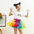 thumbnail image 4 of Kids Girls Layered Ballet Rainbow Tutu Skirt Party Mesh Tulle Dance Skirt Outfits, 4 of 6