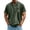 Army Green, variant on Men's Vintage Henley Shirt Short Sleeve Washed Tee 3 Button Band Collar Lightweight Breathable Casual Tops for Vacation with Pocket