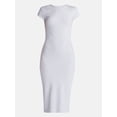 thumbnail image 4 of No Boundaries Crewneck Midi Dress with Short Sleeves, Women's XXS-XXL, 4 of 4