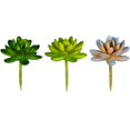 thumbnail image 1 of Vickerman FO192003 3 in. Green &amp; Purple Succulent Pick Assortment Set, 1 of 3