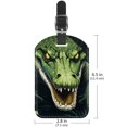 thumbnail image 6 of Square 2Pack PU Leather Crocodile Cruise Luggage Tag with Privacy Cover and Name ID Tag for Travel Handbags Backpacks Luggage Tags, 6 of 6