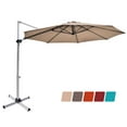 thumbnail image 3 of Costway Parasol Déporté de Patio 11 Pieds Rotation à 360 Degrés Inclinaison en Aluminium Beige, 3 of 10
