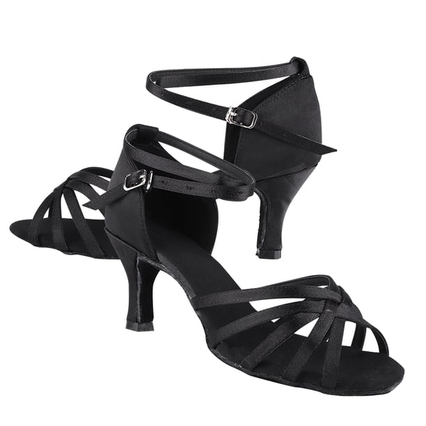 Zapatos de Salón con Estampado de Leopardo, Zapato de Baile Latino Con Tacón de 7 cm para Mujer