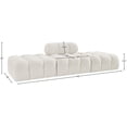 thumbnail image 2 of Bowery Hill 102" Cream Boucle Fabric Upholstered 3-Oiece Modular Sofa, 2 of 3