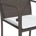 thumbnail image 7 of Carevas Patio Chairs with Cushions 2 pcs Brown 22"x23.2"x33.1" Poly Rattan, 7 of 7
