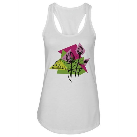 Lotus Flower Design. Tank Women -Image by Shutterstock, Female Small