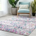 thumbnail image 7 of Well Woven Paloma Keyla Transitional Abstract Fuchsia 5'3" x 7'3" Vintage Area Rug, 7 of 7