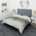 thumbnail image 1 of Designart "Soft Gray Tranquility" Abstract Painting Bedding Covert Set - Modern White Abstract Bed Set With 2 Shams, 1 of 6