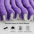 thumbnail image 2 of Sherpa Fleece Throw Blanket, Twin Size Soft Fuzzy Throw Blankets, Purple Warm Blanket, Cozy Fluffy Comfy for Sofa, Couch, Bed, Camping, Travel, 60" x 80", 2 of 8