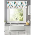 thumbnail image 4 of Curtain Valance for Windows,Boho Mid-Century Diamond Pattern Kitchen Valances Rod Pocket Short Curtains,Modern Geometric Theme Window Treatment Panel for Bedroom Bathroom 42x18in, 4 of 9