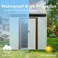 thumbnail image 7 of Canddidliike 8ft x 4ft Outdoor Metal Storage Shed White, Garbage Can,Outdoor Metal Shed for Tool,Garden, 7 of 7