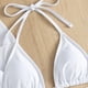 thumbnail image 4 of Traje de baño para mujer, traje de baño de cuatro piezas, bikini liso con vendaje, push-up, acolchado, traje de baño, conjunto de ropa de playa, trajes de baño para mujer, 4 of 6