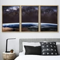 thumbnail image 3 of IDEA4WALL Framed Wall Art Canvas Print Set Earth Image Vast Starry Sky Photography Modern Art Space Lover Collection Artwork Chic Ultra for Living Room, Bedroom, Office - 24"x36"x3 Natural, 3 of 5