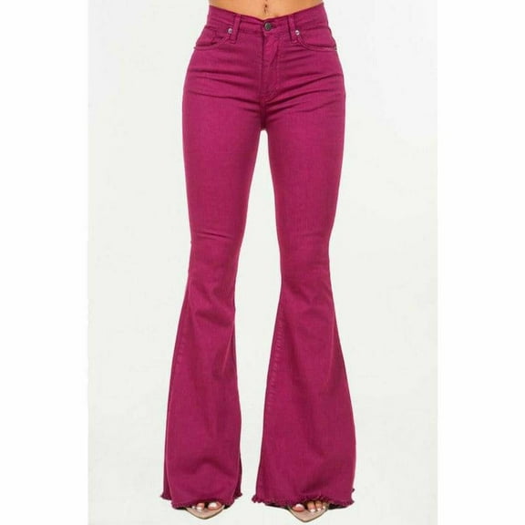 Bell Bottom Jean in Plum