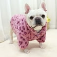 thumbnail image 4 of Dog Cat Pajamas,Puppy Warm Turtleneck Coat Soft Fleece Outfits Doggie Onesies Leopard Print Winter Comfy Velvet Jumpsuit Cute Dog Clothes Cat Apparel, 4 of 8