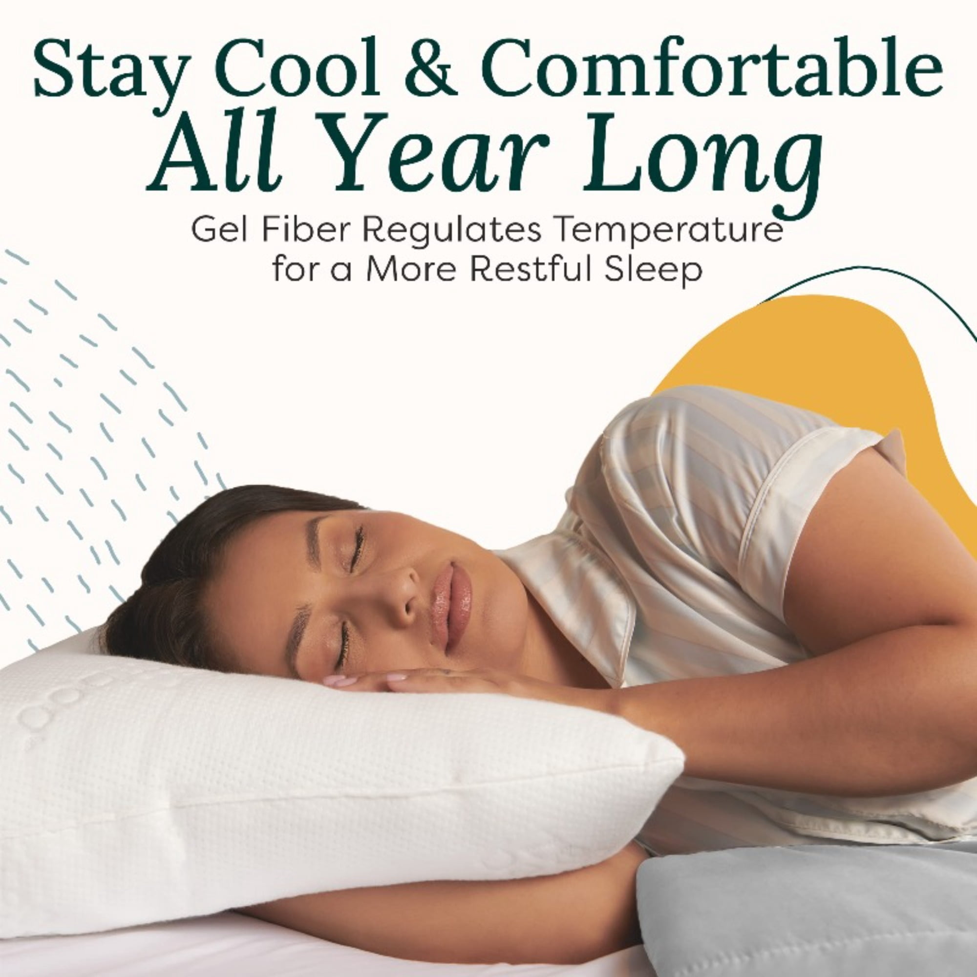 I DO Cooling Bamboo Pillows Queen Size 2 Pack -Ultra Plush Down Alternative Bed Pillows with Breathable Cover -Machine Washable, Hypoallergenic & Ideal for Hot Sleepers
