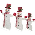 thumbnail image 5 of Northlight Set of 3 LED Lighted Family of Snowmen Outdoor Christmas Decoration, 5 of 6
