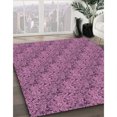 thumbnail image 3 of Ahgly Company Machine Washable Indoor Round Transitional Raspberry Purple Area Rugs, 7' Round, 3 of 7