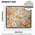 thumbnail image 2 of ZIATUBLES Washing Machine Top Dust Cover Pad Anti-Scratch Washer Dryer Top Protector Mat Water Resistant Laundry Room Kitchen Home Decor Accessories, 24 x 19.7 Inch, American Robin Bird Floral, 2 of 7