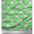 thumbnail image 1 of Soimoi Moss Georgette Fabric Pug Dog Print Fabric by Yard 42 Inch Wide, 1 of 3