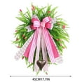 thumbnail image 2 of Valentine's Day Bow Pine Needle Wreath Decoration Wisteria Door Hanging Artificial Greenery for Home Decor, Holiday Decorations, Party Decor, 2 of 6