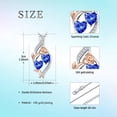 thumbnail image 6 of Taioiat Double Birthstone Necklaces for Women 18K Gold Plated Birthstone Rose Flower Jewelry Anniversary Valentines Day Mother's Day Birthday Gifts for Her Wife Girlfriend Mom, 6 of 7