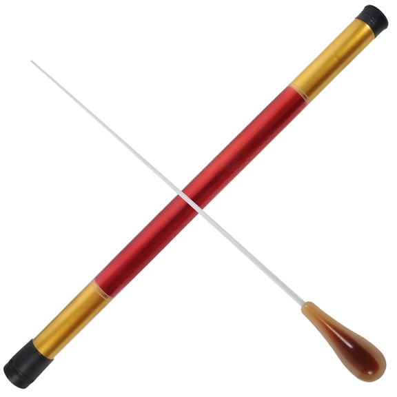 WRITWAA Metal Performance Conducting Baton with Portable Storage Cylinder in Yellow for Music