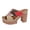 Khaki, variant on Chunky Platforms Sandals for Women Orthopedic Peep Toe Slip on Heels Cut out Summer Dressy Vintage Trendy Casual Walking Block Shoes White Size 7