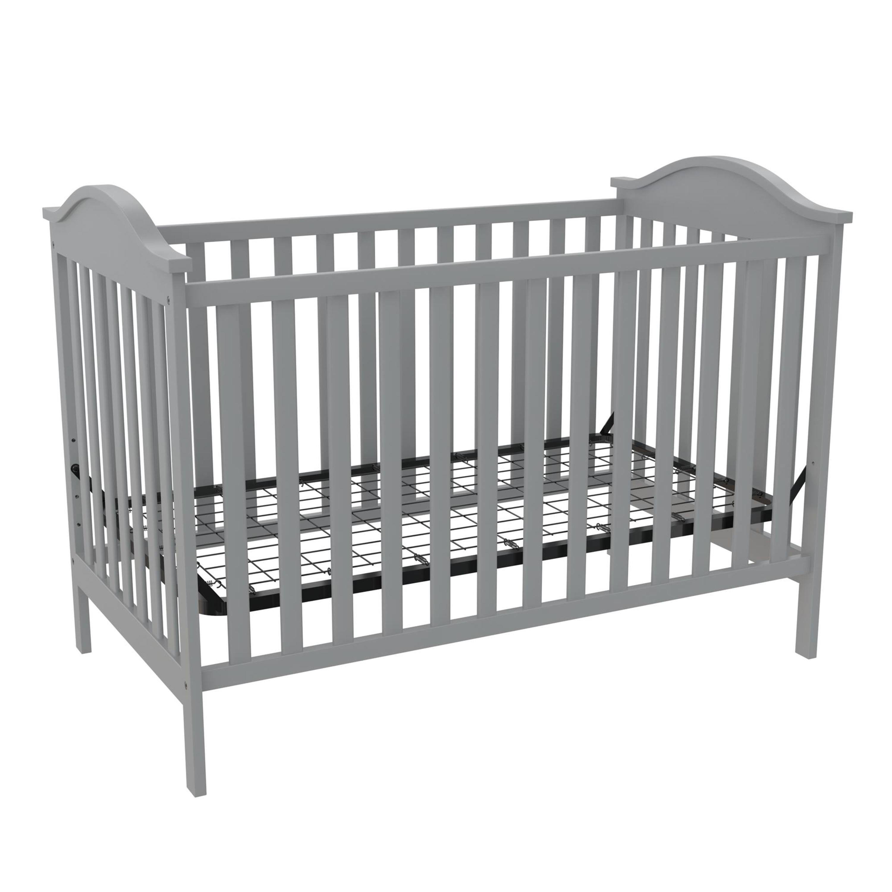 Baby Relax Adele 3-in-1 Convertible Crib, Light Gray