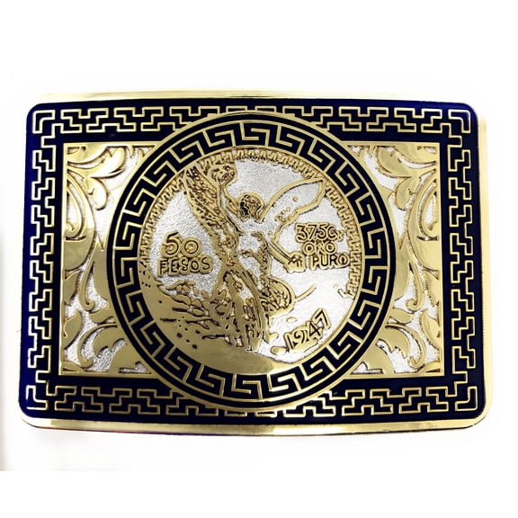 Western Cowboy/Cowgirl Gold Silver Metal Square Belt Buckles In Multi Symbol