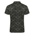 thumbnail image 5 of Stegosaurus Lace Black And Grey Men Zipper T-shirt Summer Casual Short Sleeve T-shirt Top, 5 of 7