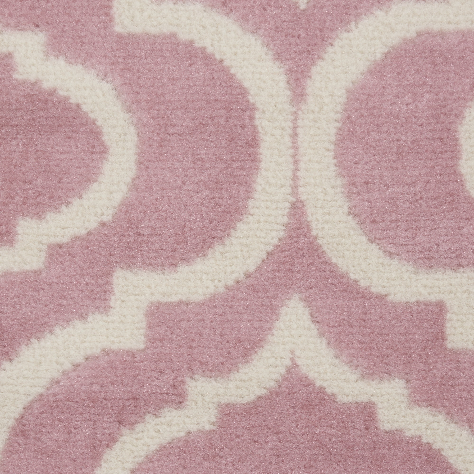 Nourison Bliss Transitional Moroccan Pink 2' x 4' Area Rug, (2' x 4')
