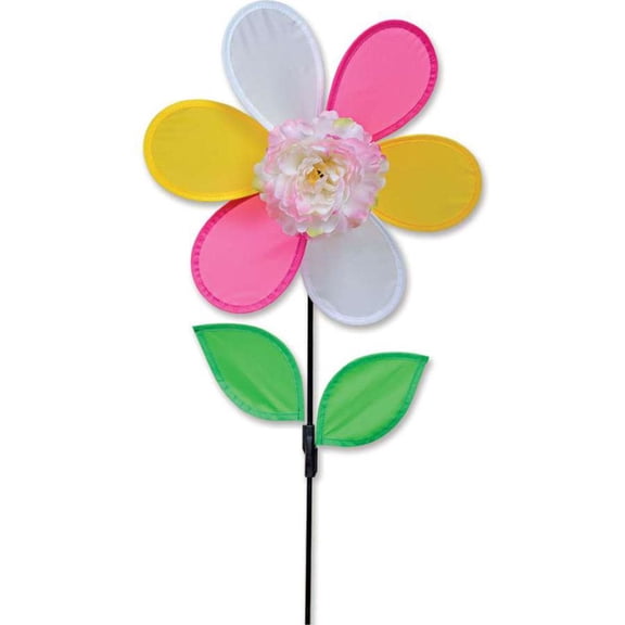 Premier Flower Spinner - Peony,  Colorful Garden Yard Outdoor Decor, 12 inches