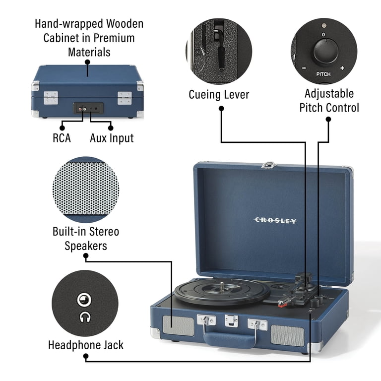 Crosley Cruiser Plus Vinyl Record Player with Speakers and
