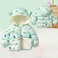thumbnail image 5 of Hicidod Toddler Winter Coats Long Sleeve Cute Bear Ears Hooded Zipper Down Jackets Fleece Windproof Printed Lining Warm Outwear, 5 of 7